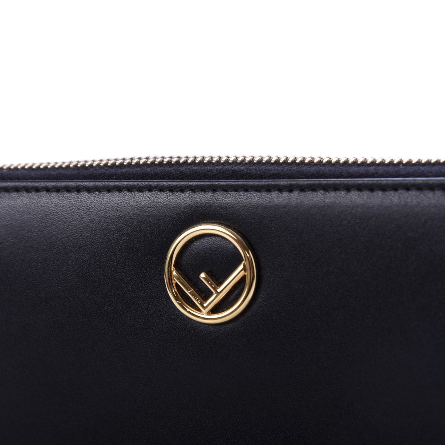 Vitello Liberty Lucido F is Fendi Zip Around Wallet Black