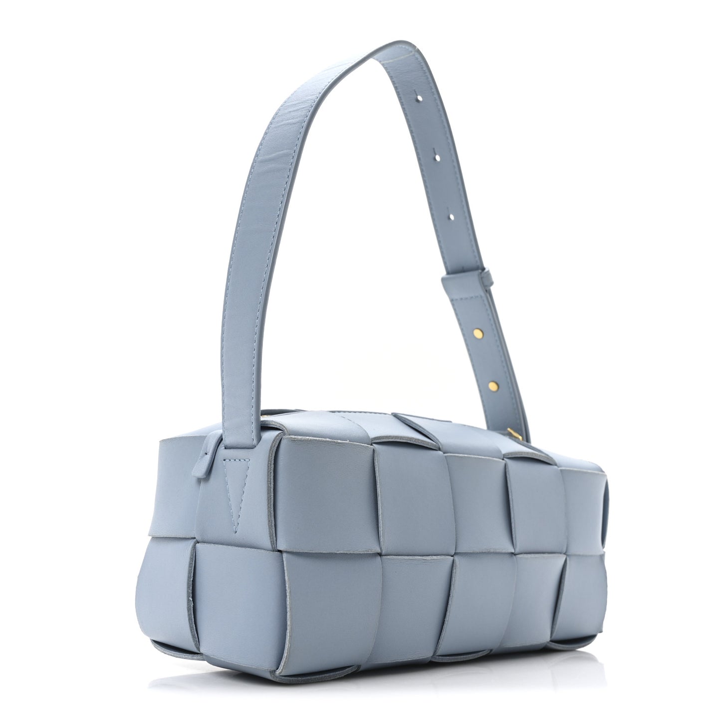 Lambskin Maxi Intrecciato Small Brick Cassette Bag Blue