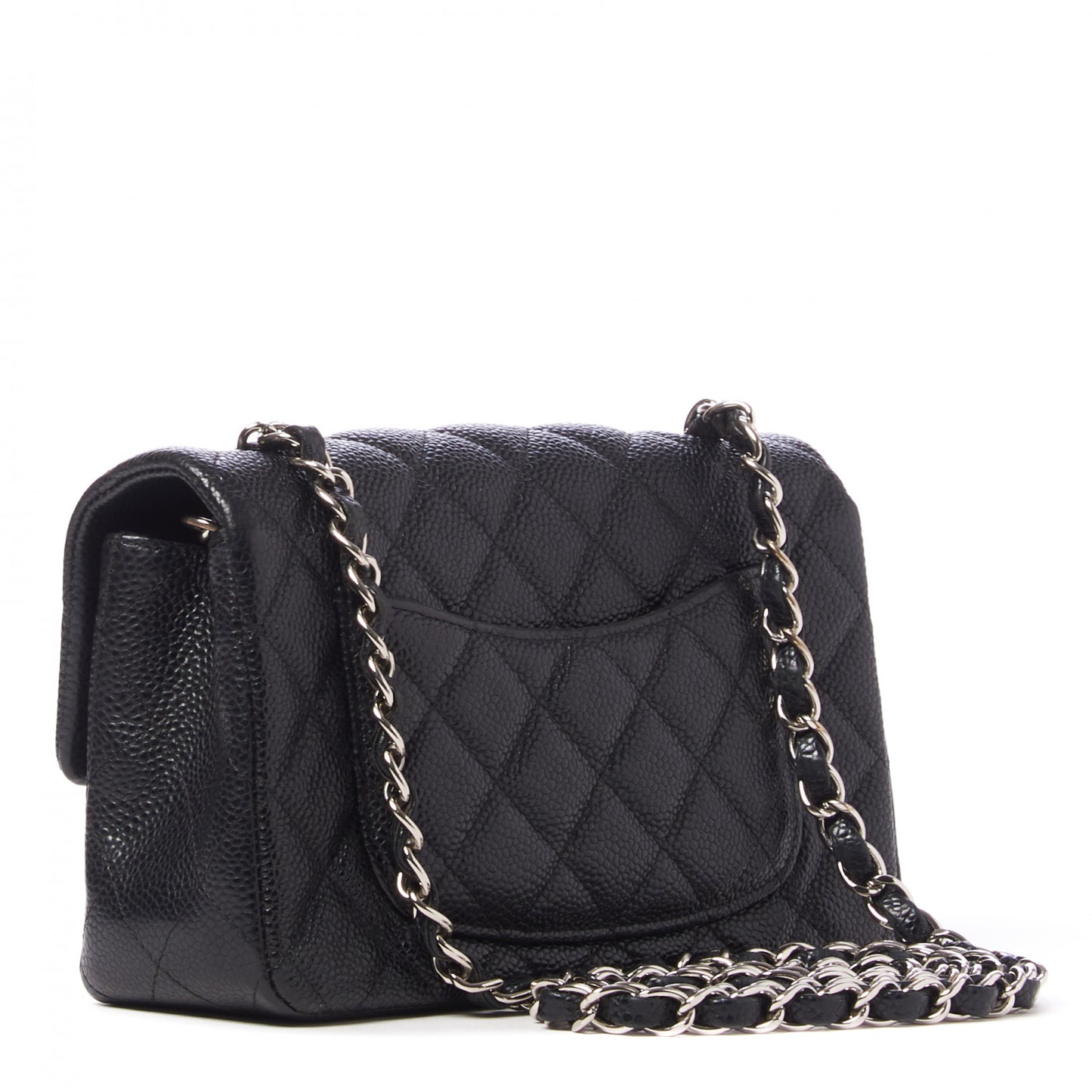 Caviar Quilted Mini Rectangular Flap Black