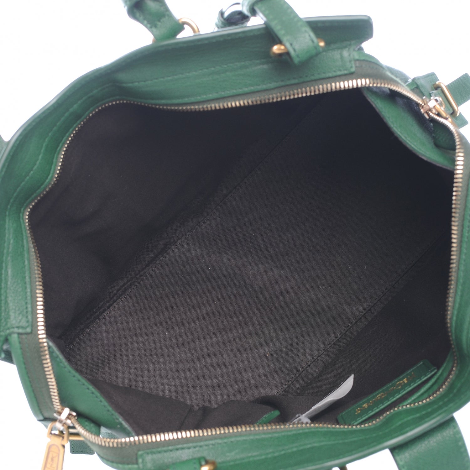 Saint Laurent Leather Mini Cabas Chyc Green 7 of 7