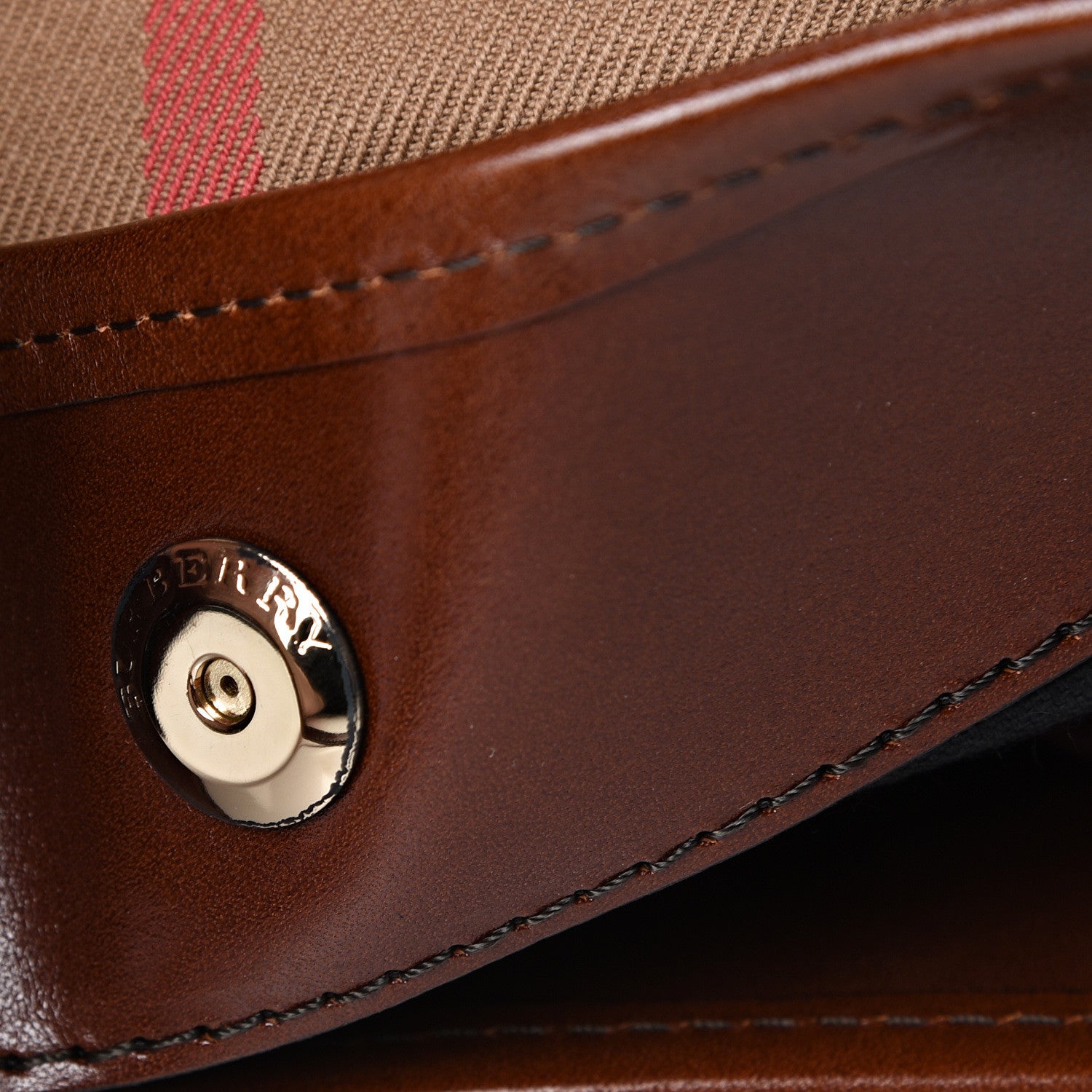 Burberry House Check Small Canterbury Tote Dark Tan 12 of 12