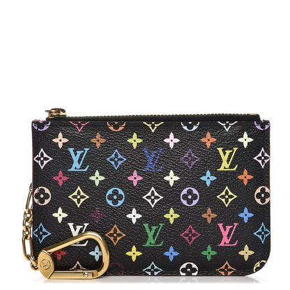 Louis Vuitton Monogram Multicolor Key Pouch Black Grenade 1 of 7