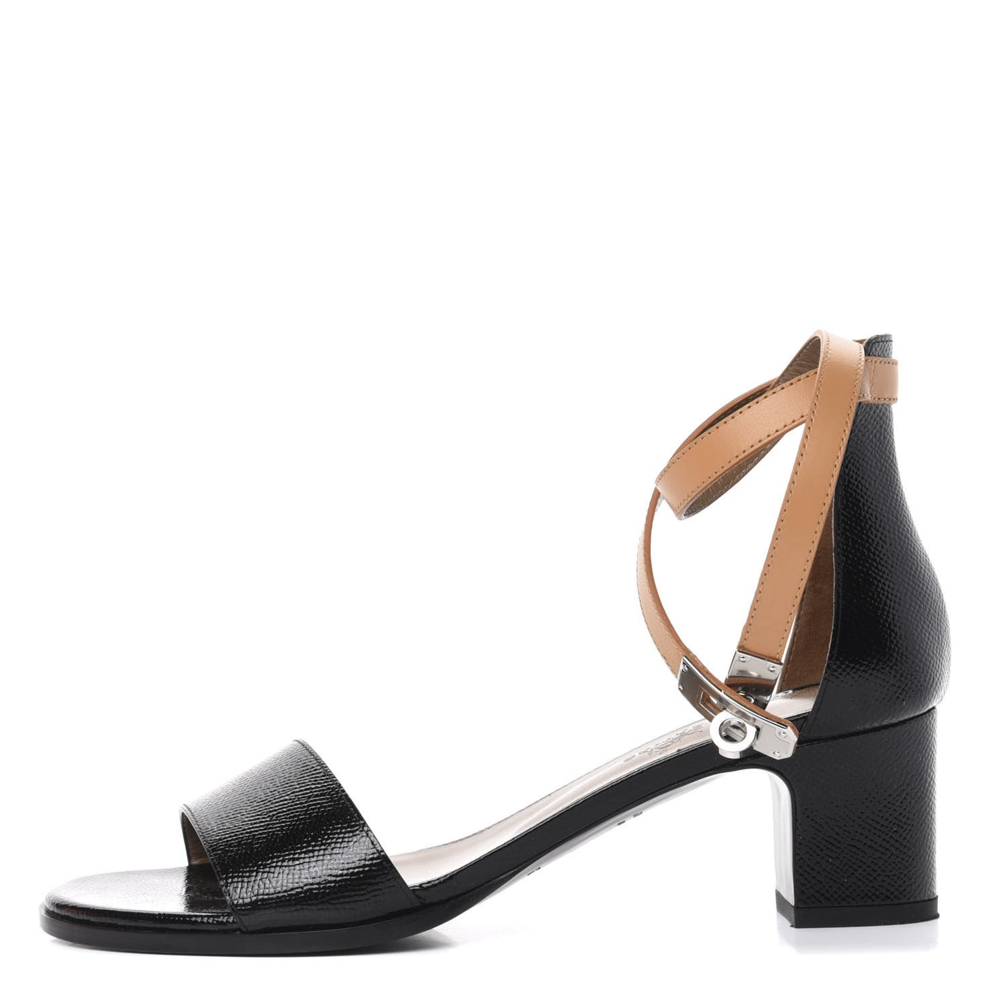 Patent Epsom Box Manege Sandals 37.5 Black