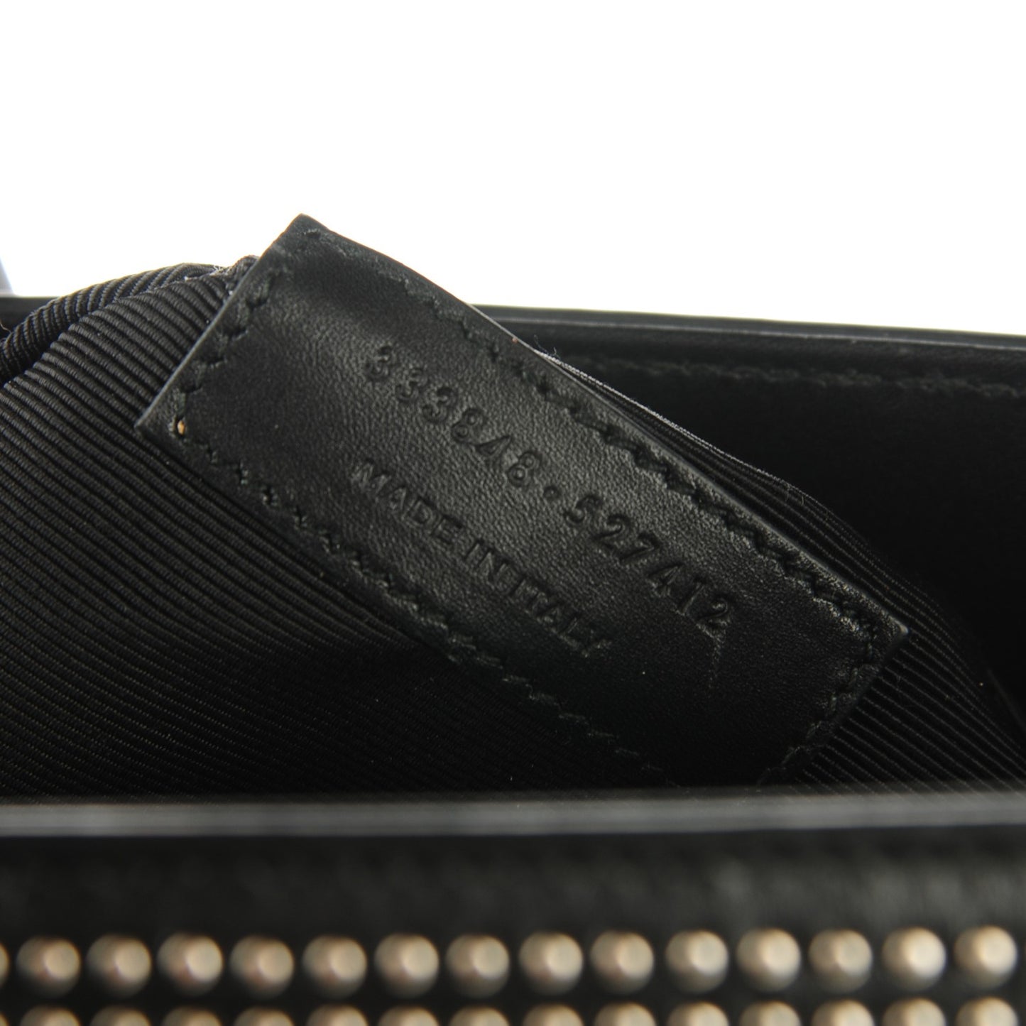 Calfskin Studded Small Sac De Jour Black