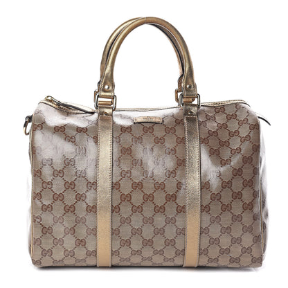 Gucci Crystal Monogram Medium Joy Boston Bronze 1 of 9