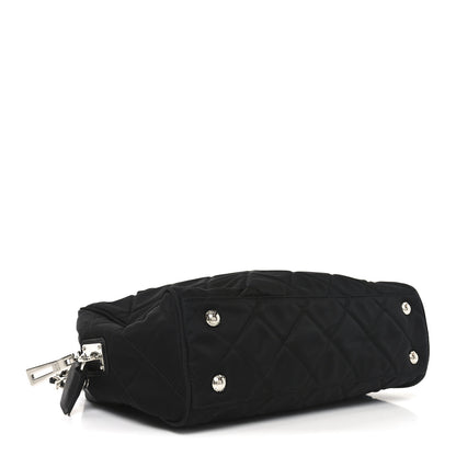 Prada Nylon Tessuto Impuntu Quilted Shoulder Bag Black 4 of 9