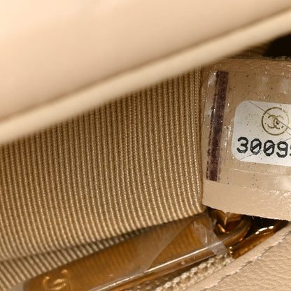 Chanel Goatskin Quilted Medium Chanel 19 Flap Beige 7 of 10