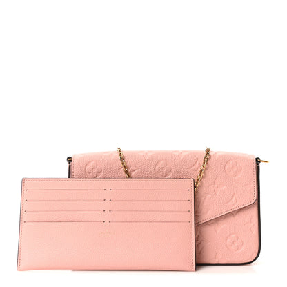 Louis Vuitton Empreinte Pochette Felicie Chain Wallet Rose Poudre 3 of 11