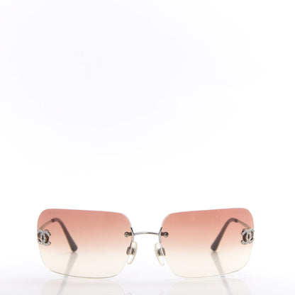 Chanel Metal Crystal CC Logo Sunglasses 4017-D Brown 2 of 8