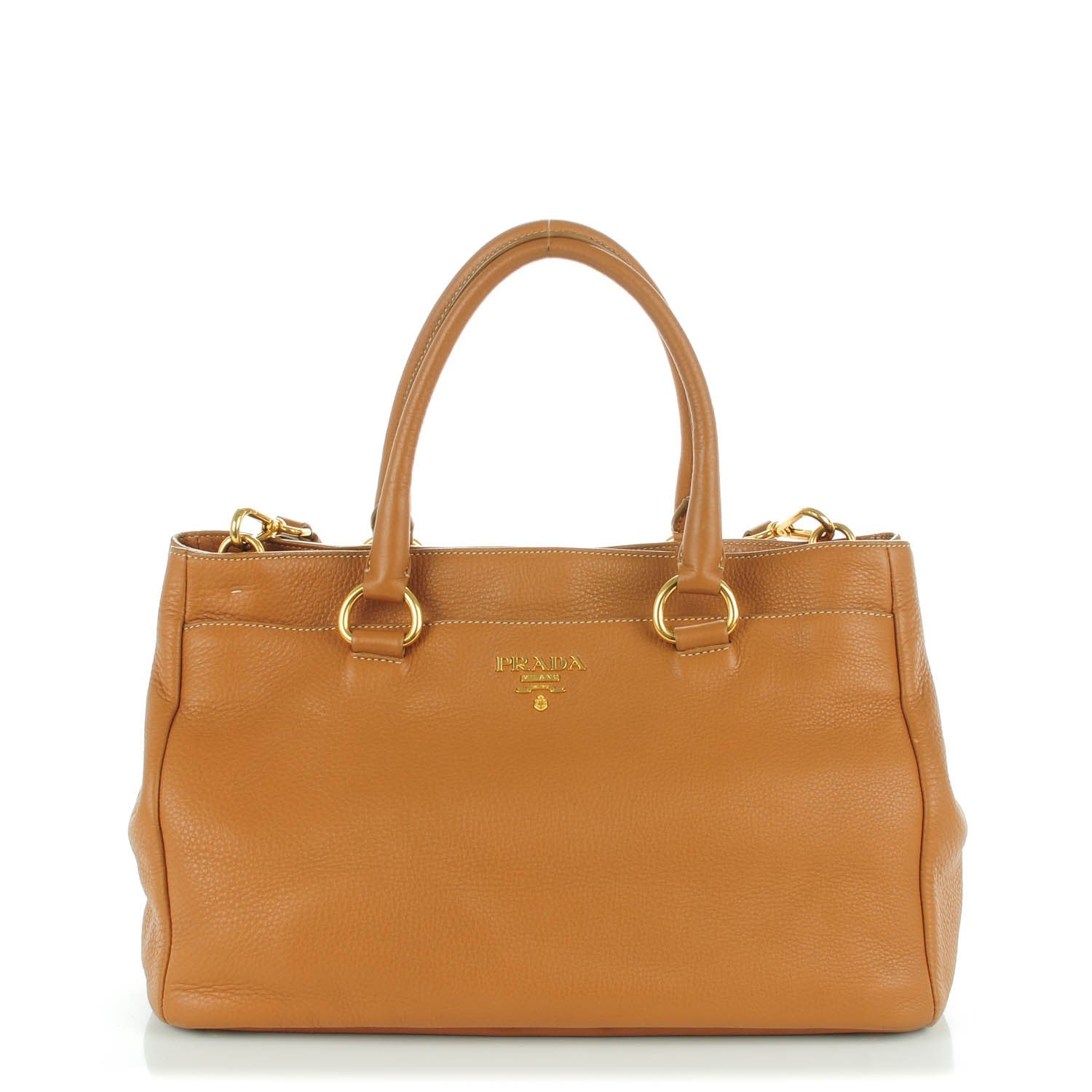 Prada Vitello Daino East West Tote Ambra 1 of 10