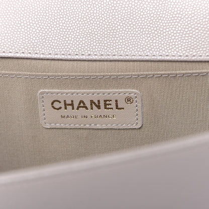Chanel Caviar Quilted Medium Boy Flap Dark Beige 6 of 14
