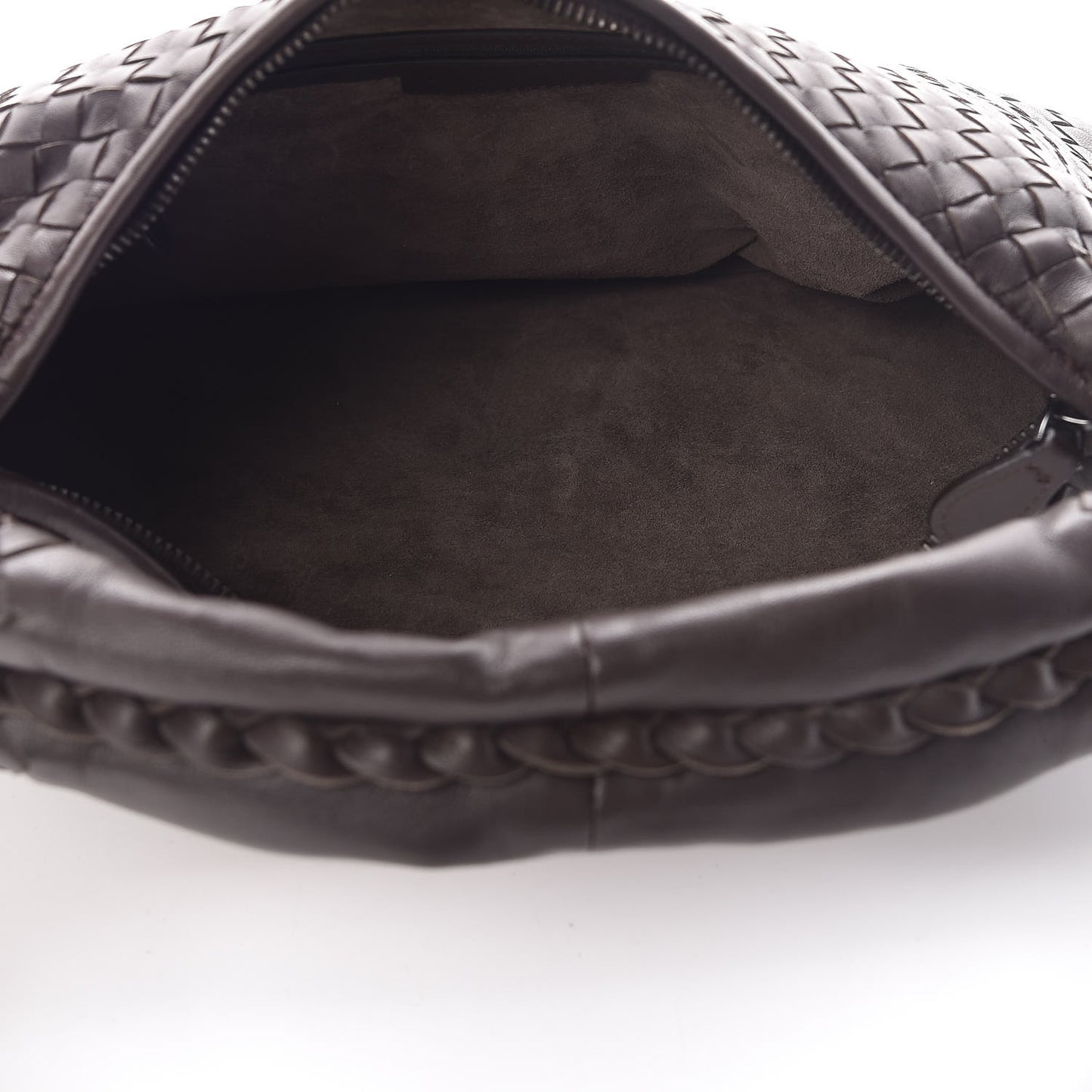 Nappa Intrecciato Medium Veneta Hobo Ebano