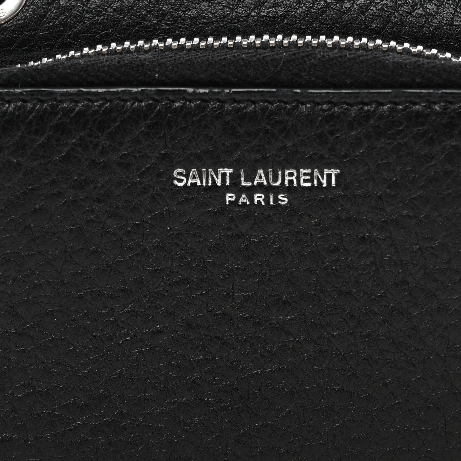 Saint Laurent Calfskin Zip Lanyard Wallet Black 7 of 11