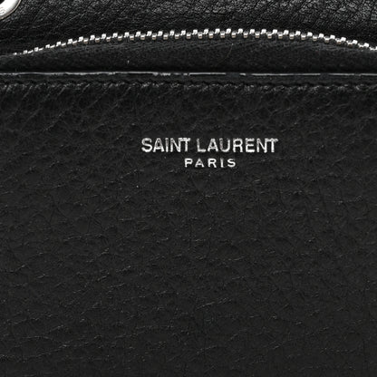 Saint Laurent Calfskin Zip Lanyard Wallet Black 7 of 11