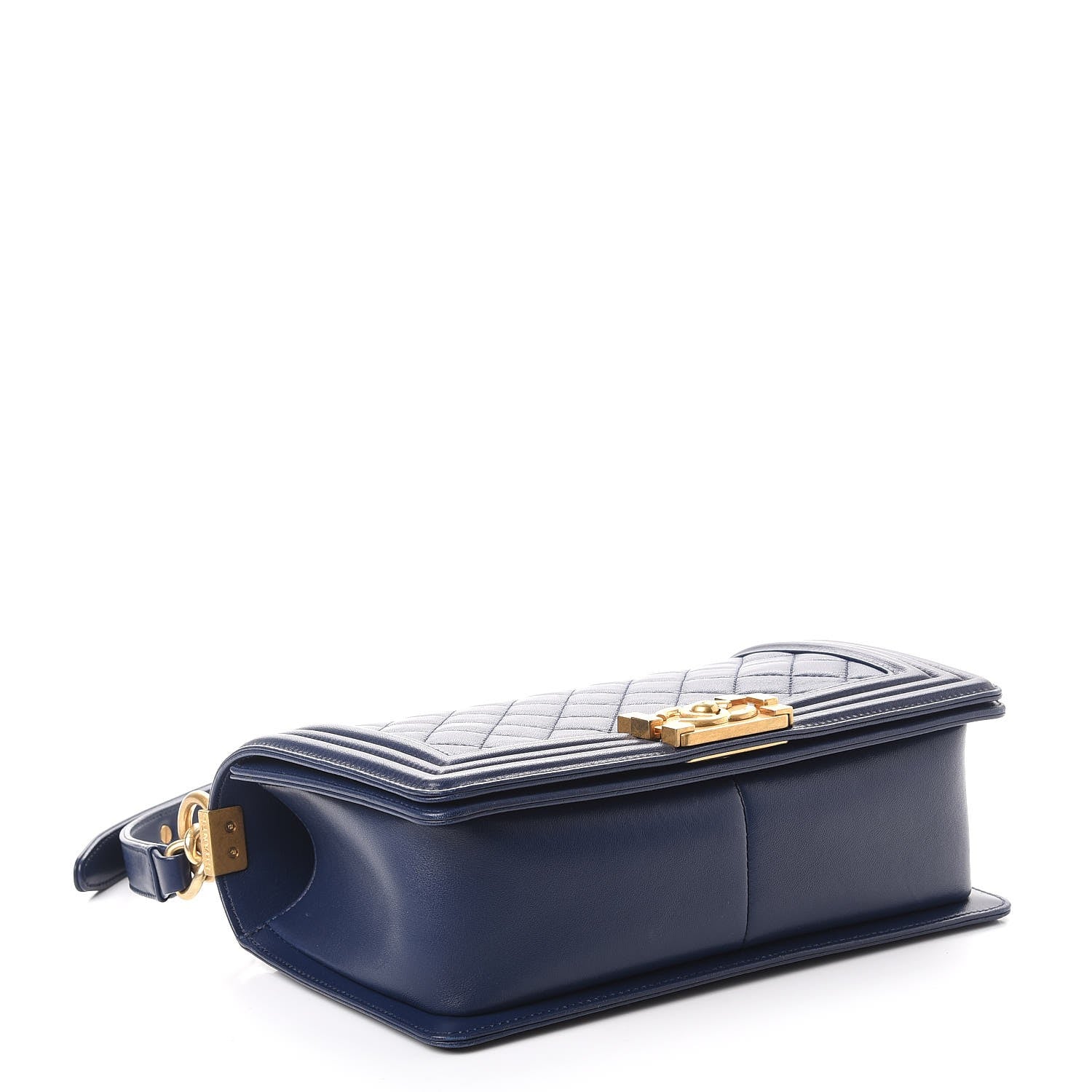 Chanel Lambskin Quilted Medium Boy Flap Dark Blue 4 of 9