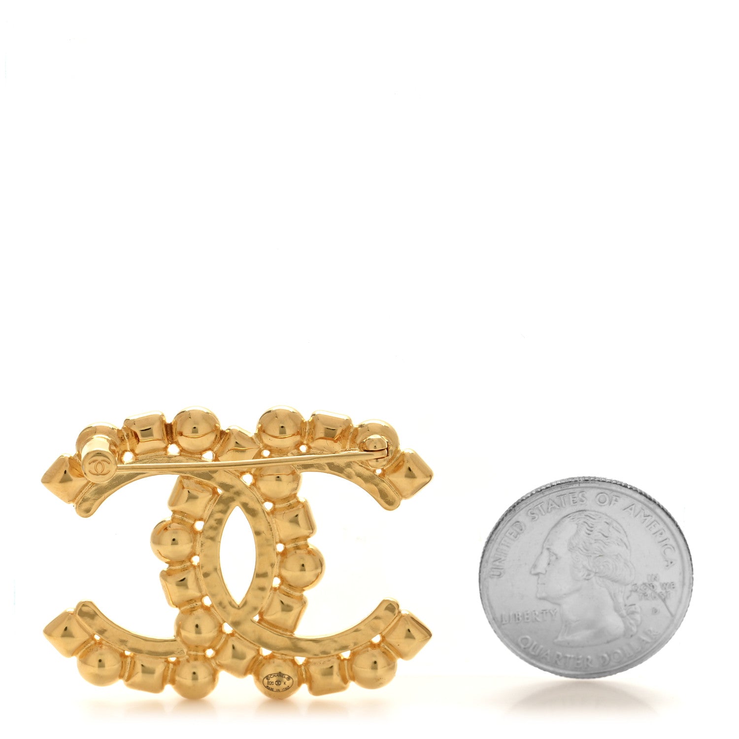 CHANEL ゴールド ピン Chanel Crystal Pearl CC Brooch Gold 1864105 – FASHIONPHILE