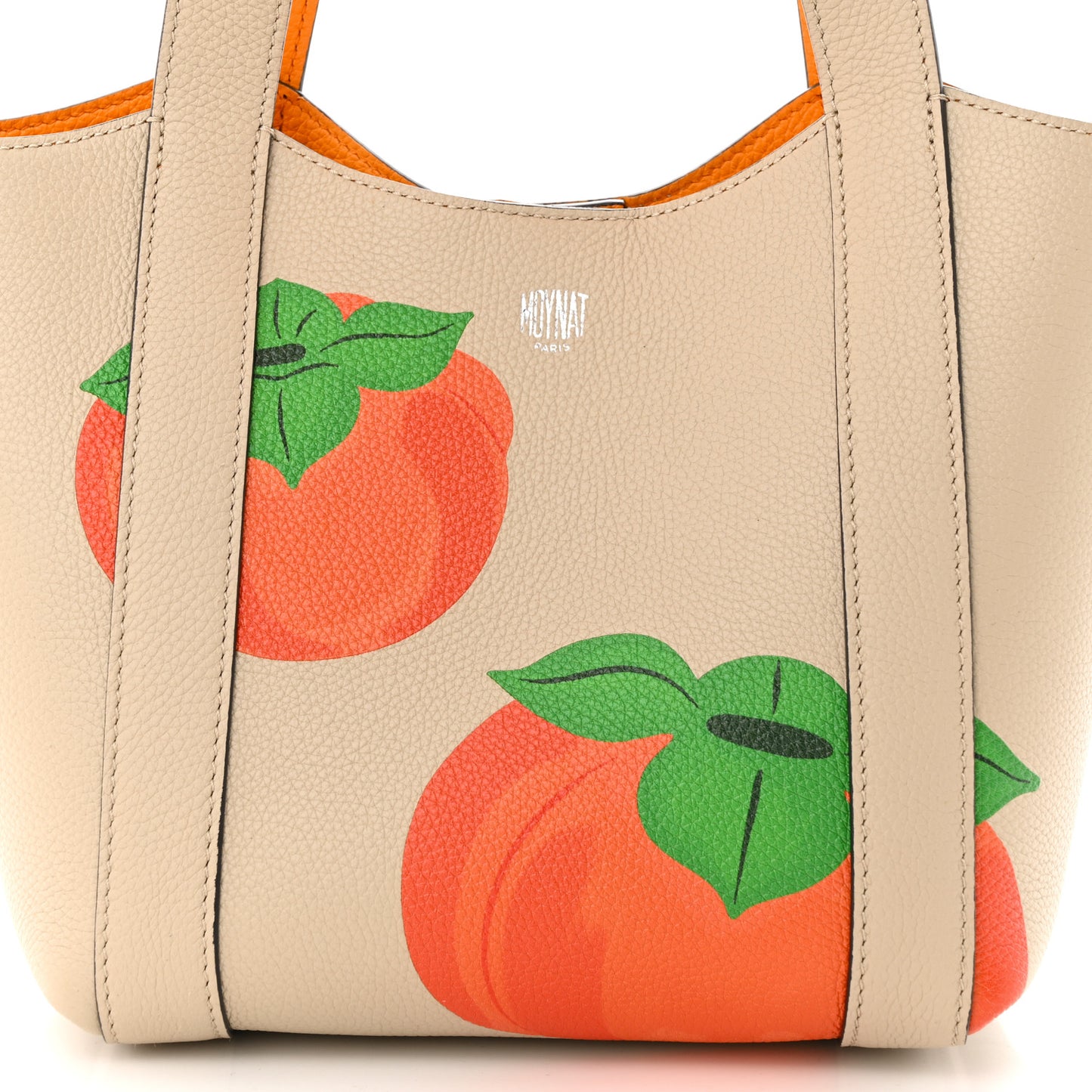 Taurillon Blush Duo Cabas BB Tote Greige Mandarine