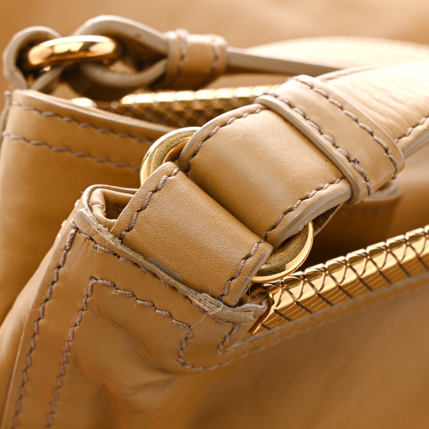 Waxy Nappa Tote Bronze