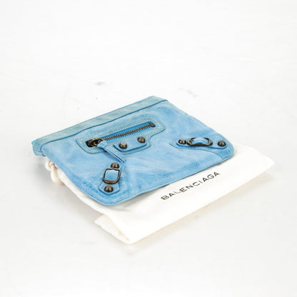 Balenciaga Agneau Classic Hardware M Porte-Monnaie Coin Purse Sky Blue 4 of 7