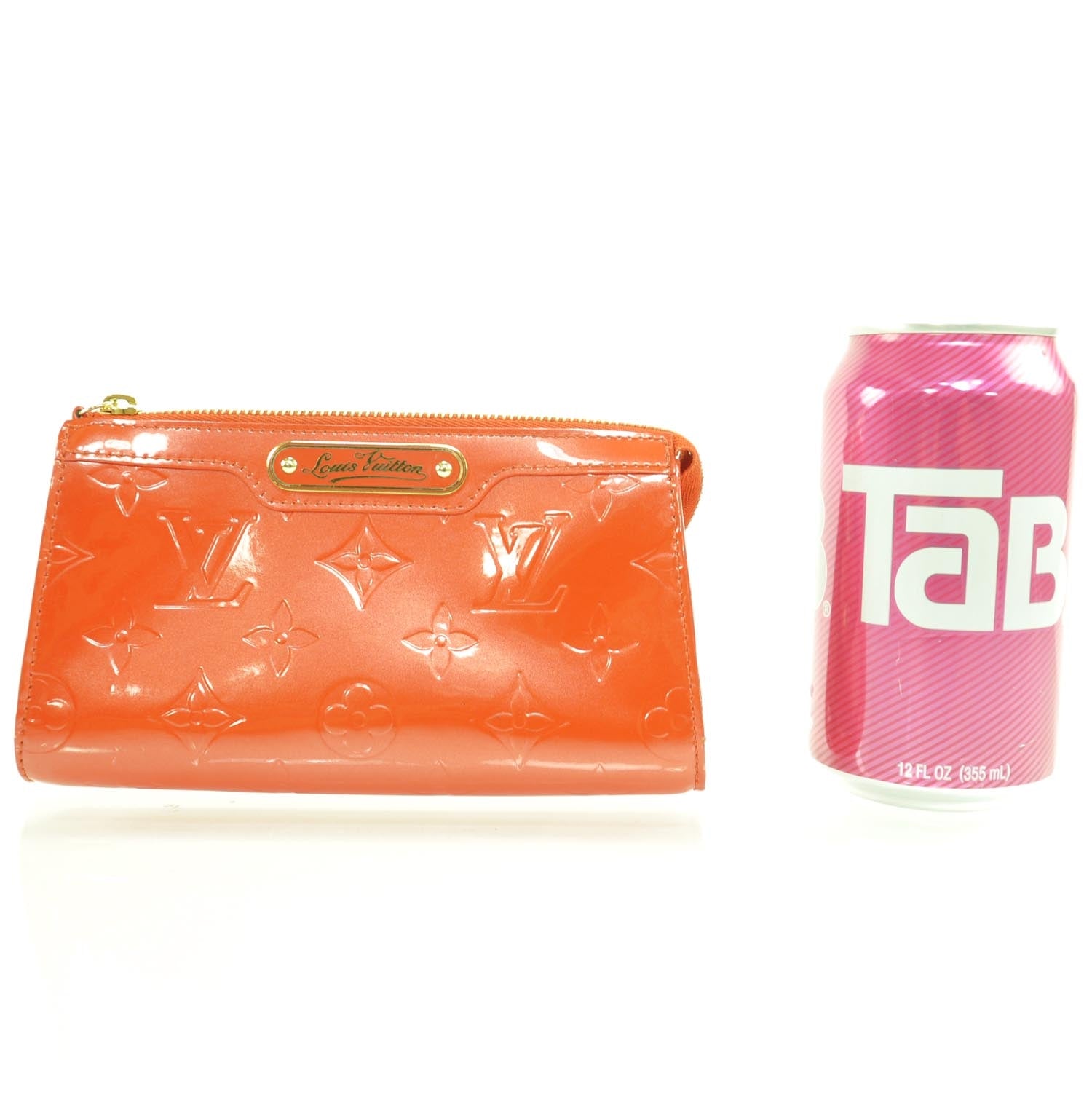 Louis Vuitton Vernis Trousse Cosmetic Pouch Orange Sunset 2 of 8