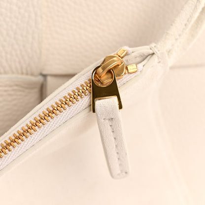 Bottega Veneta Grained Calfskin Maxi Intrecciato Small Arco Tote White 11 of 12