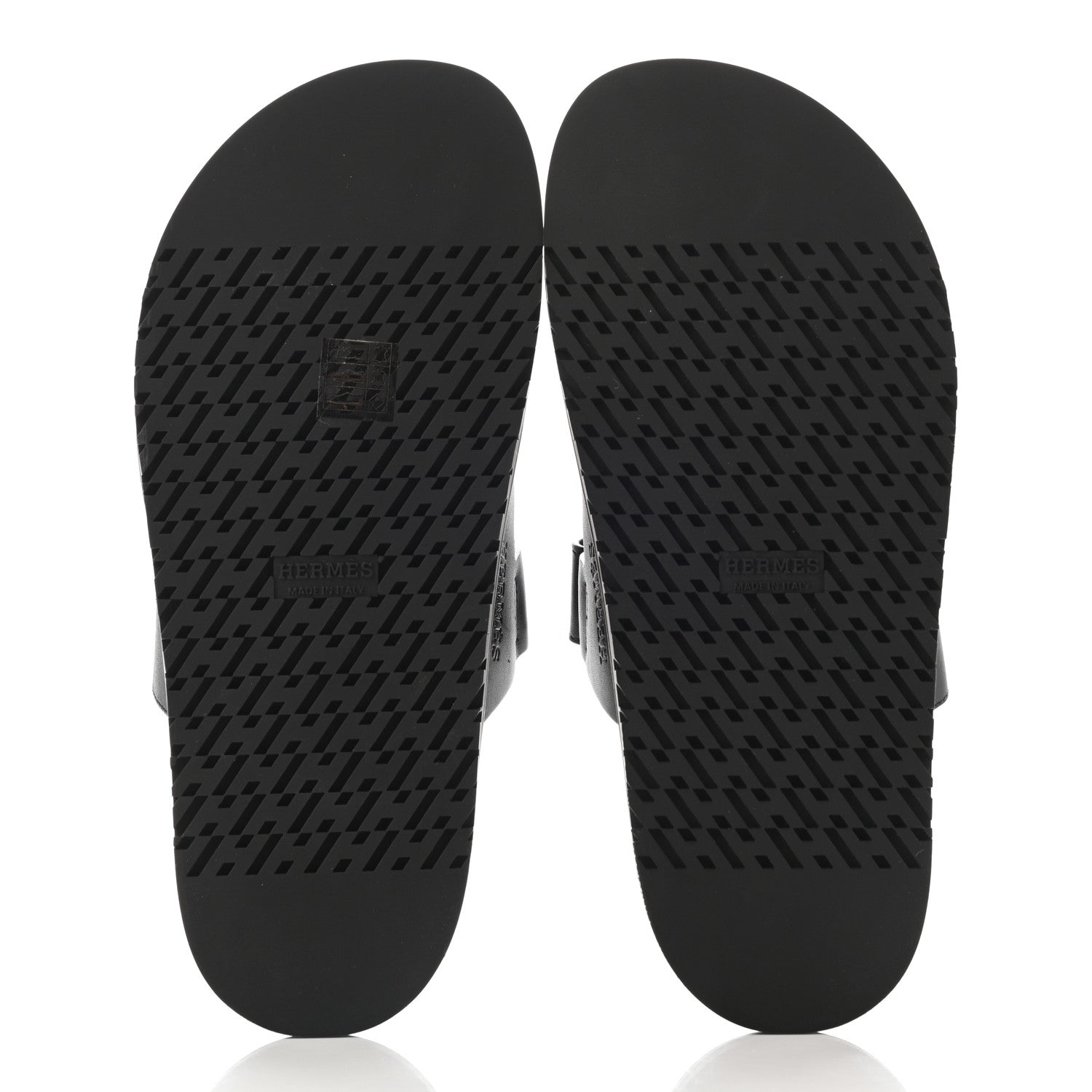 Hermes Calfskin Womens Chypre Sandals 39.5 Black 5 of 9