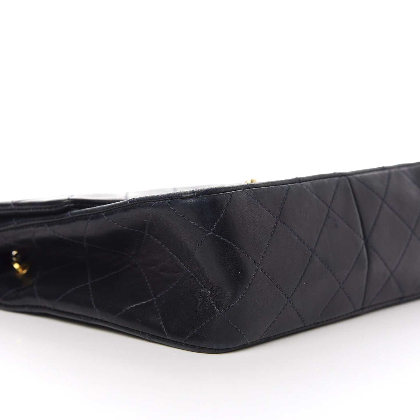 Lambskin Quilted Mini Square Flap Black