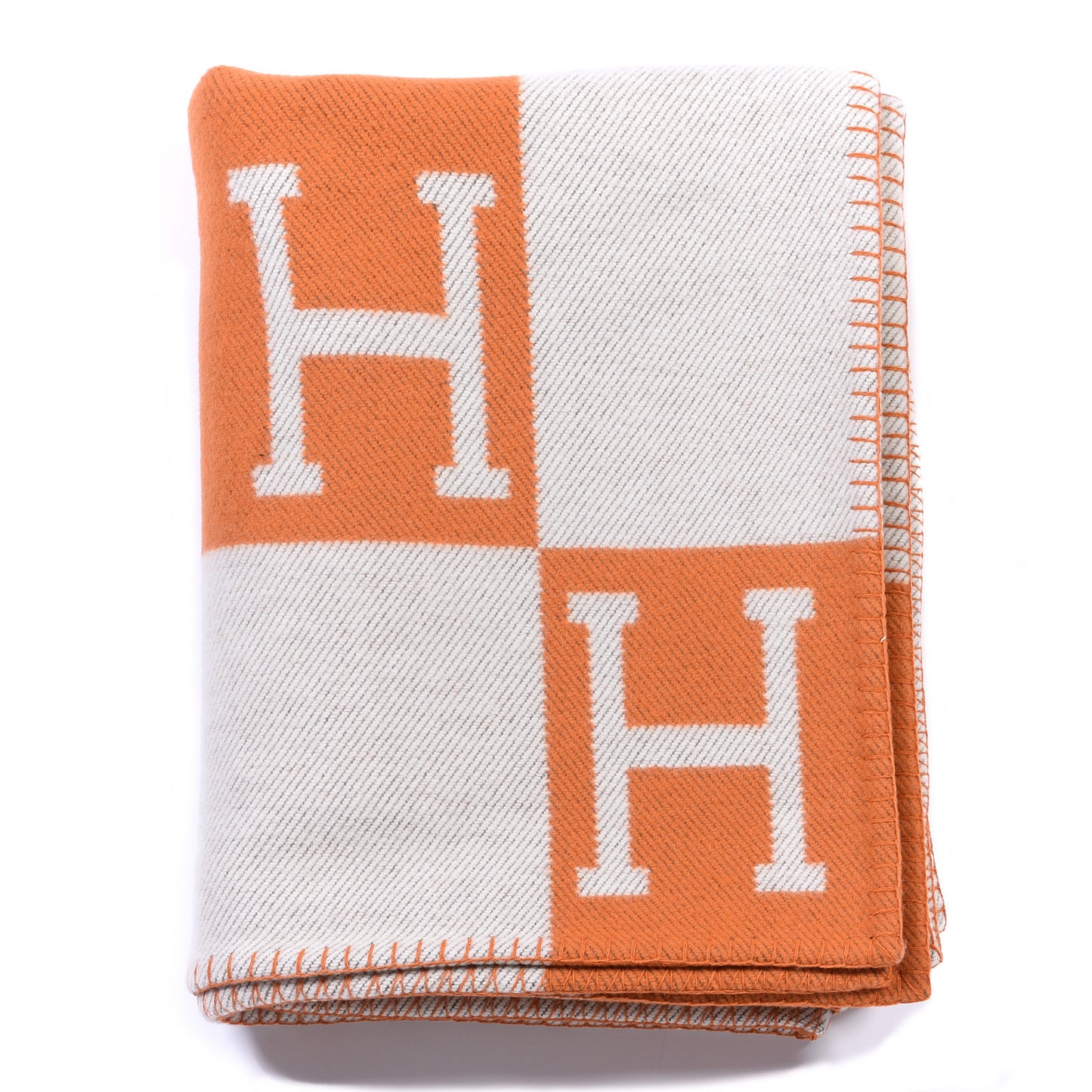 Wool Cashmere Avalon Blanket Ecru Potiron