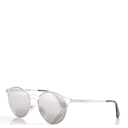 Prada Mirrored Cinema Sunglasses SPR 62S Silver 1 of 8