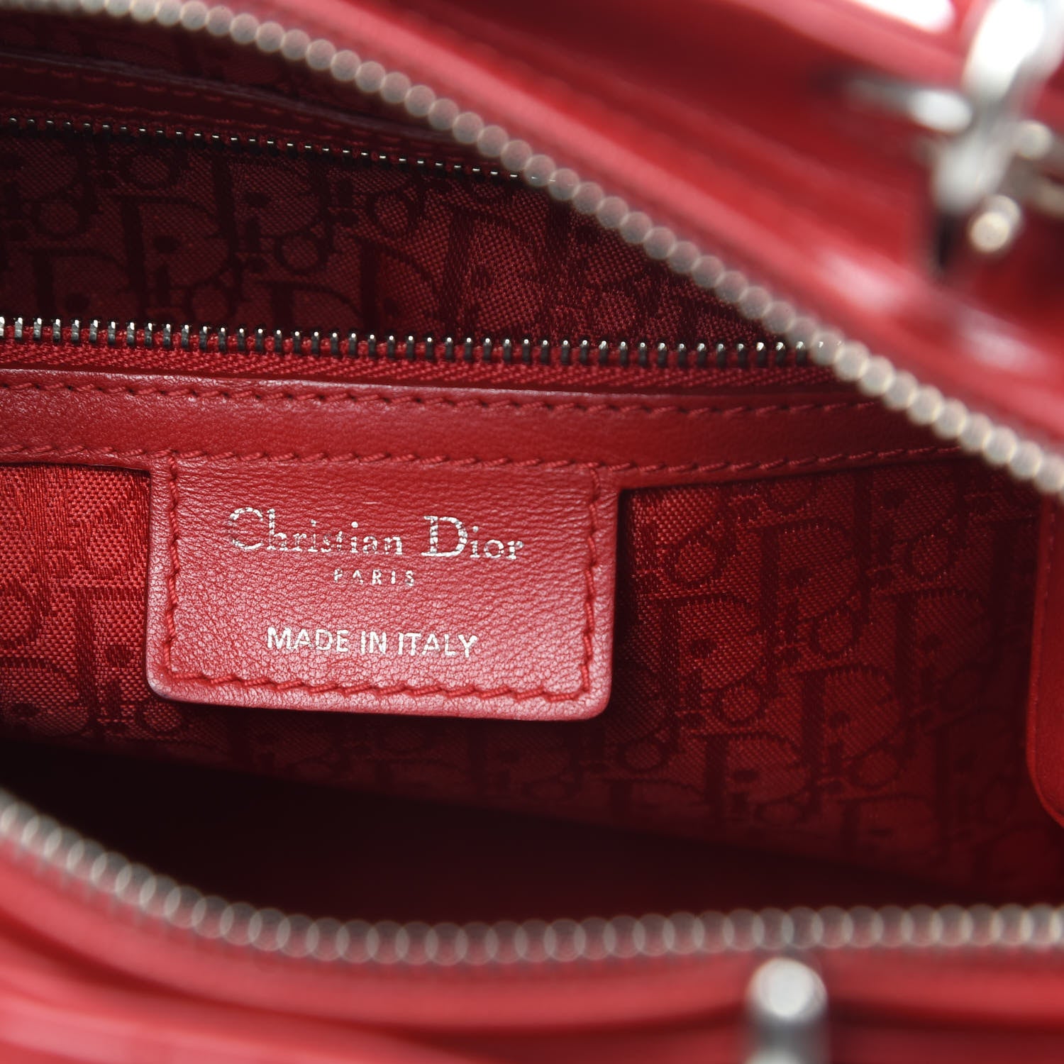 Christian Dior Lambskin Cannage Large Lady Dior Red 6 of 17