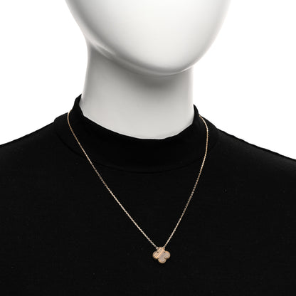 Van Cleef & Arpels 18K Yellow Gold Tiger Eye Vintage Alhambra Pendant Necklace 2 of 5