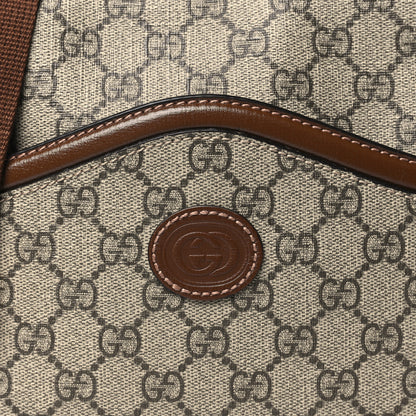 Gucci GG Supreme Monogram Azalea Calfskin Retro Interlocking G Messenger Shoulder Bag Beige Ebony Brown Sugar 8 of 10