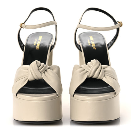 Saint Laurent Vendome Bianca 85 Platform Sandals 41 Pearl 3 of 13