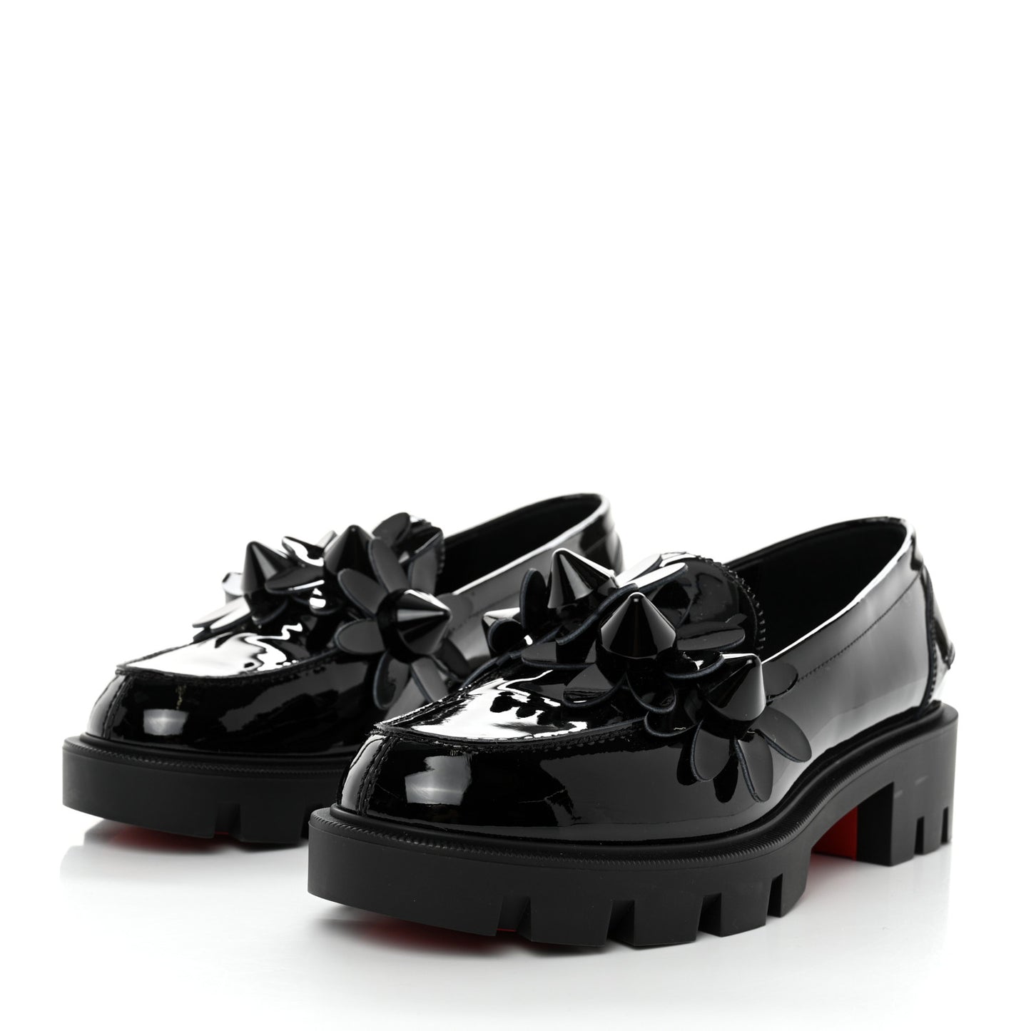 Patent Daisy Loafers 36 Black