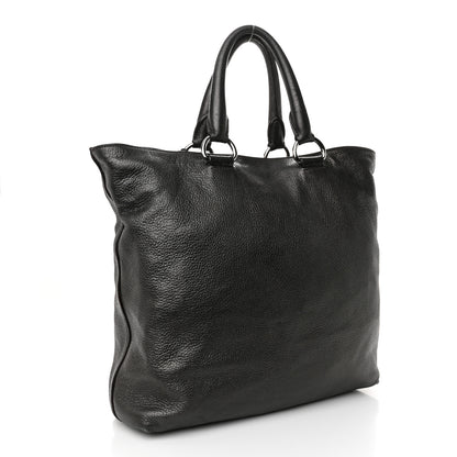 Prada Vitello Daino Shopping Tote Piombo Mordore 3 of 12