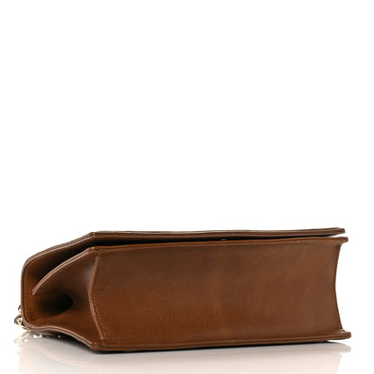 Christian Dior Grained Calfskin Medium Diorama Flap Bag Brown 4 of 9