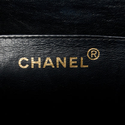 Chanel Caviar Diagonal Quilted Jumbo Single Flap Black 6 of 12