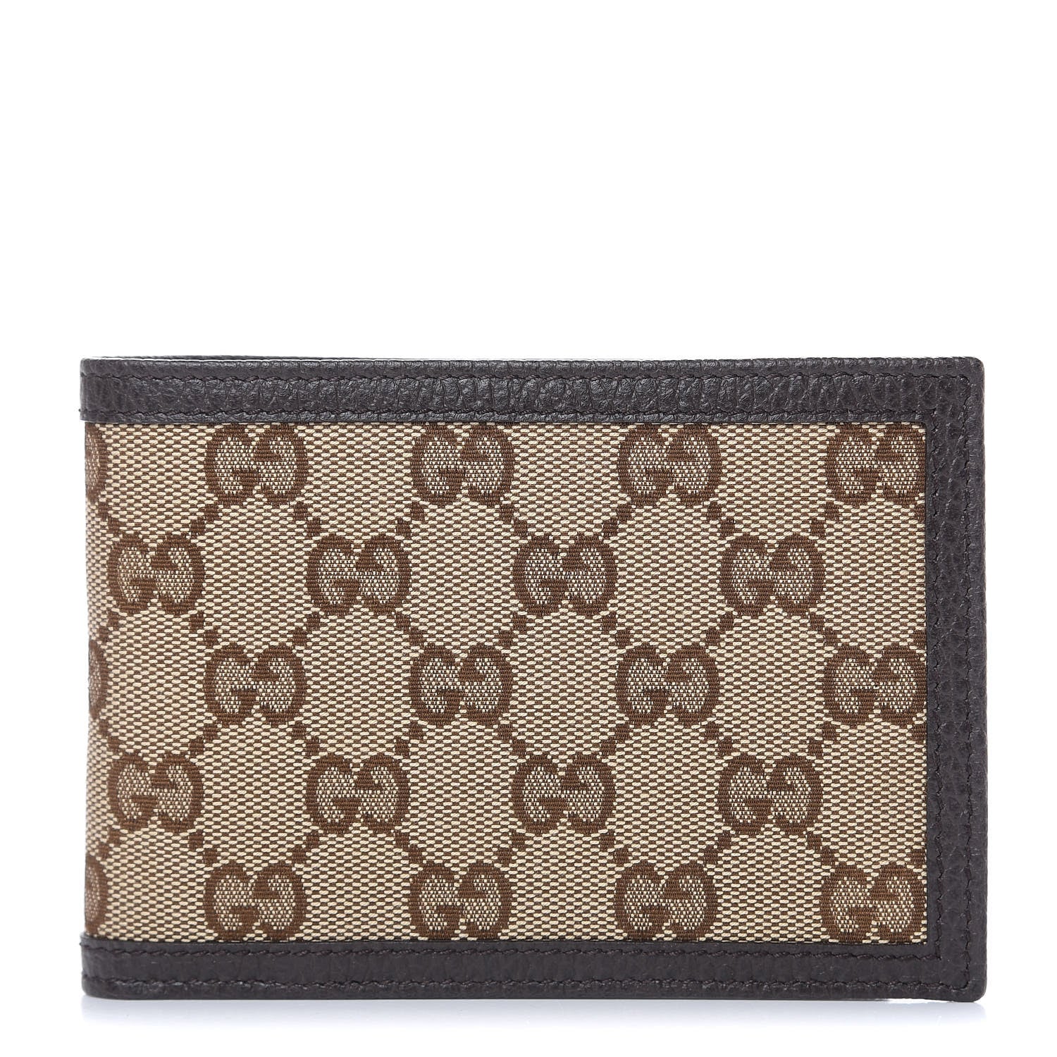 Gucci Monogram Bi-Fold Wallet Dark Brown 1 of 8