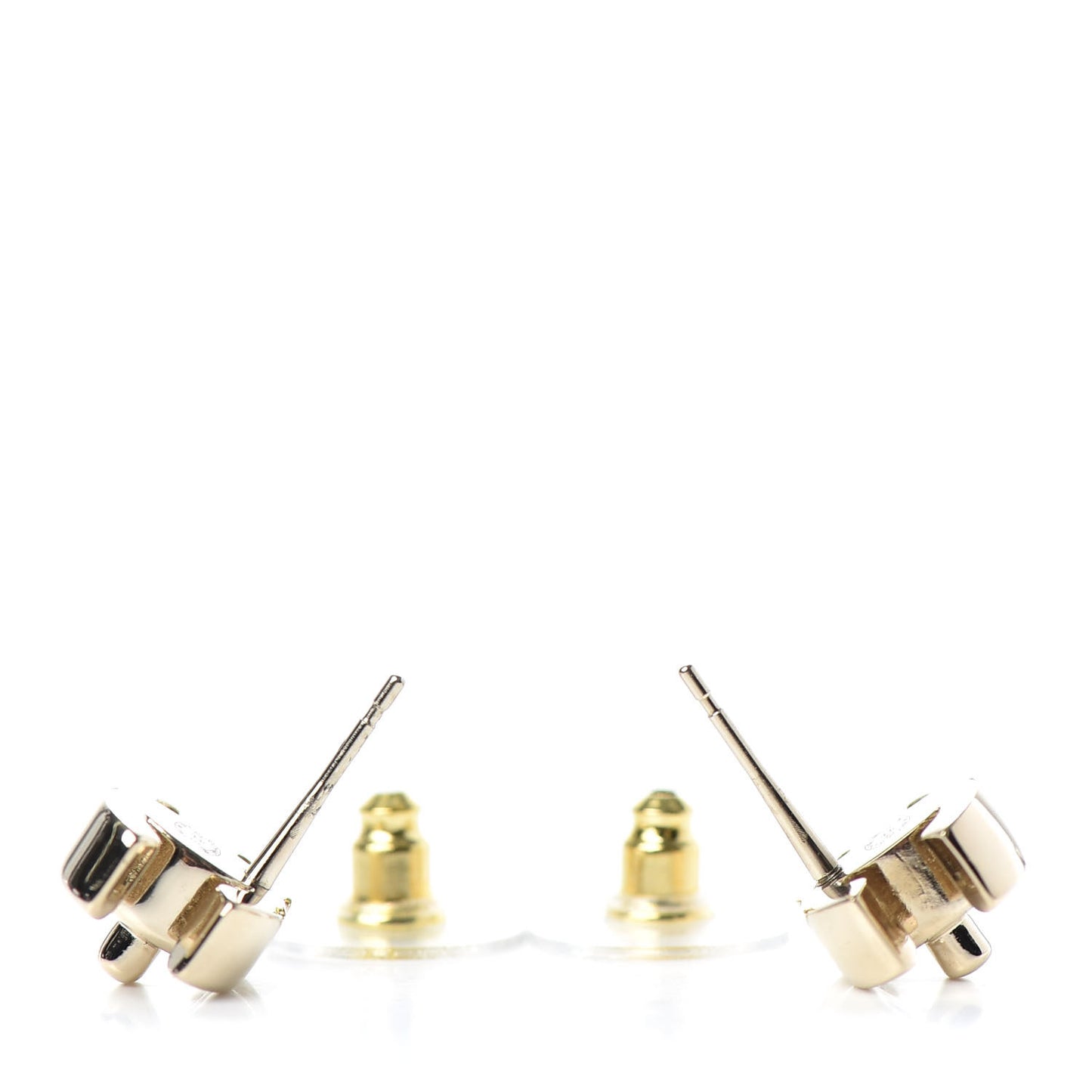 Metal CC Turnlock Earrings Gold