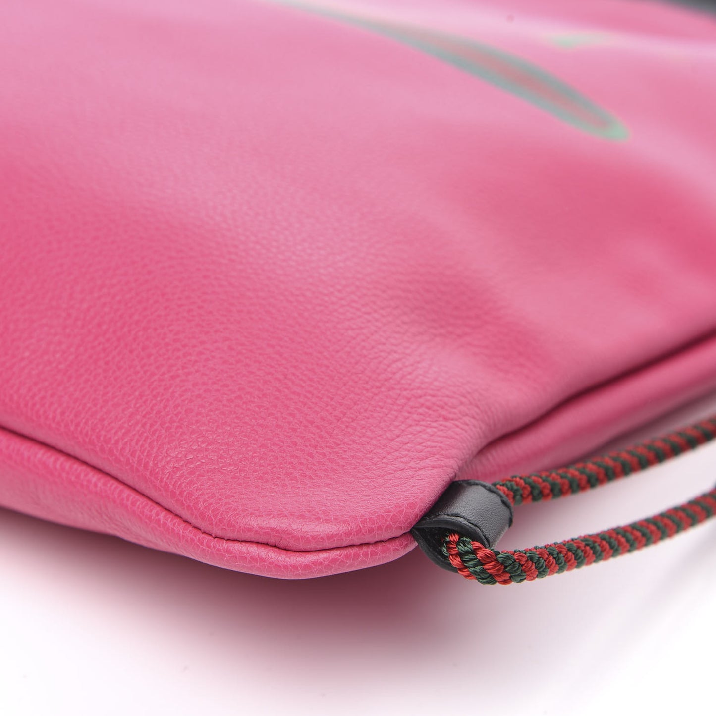 Grained Calfskin Logo Drawstring Backpack Box Pink Green Black