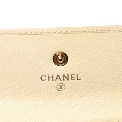 Chanel Grained Calfskin CC Button Card Holder Beige 6 of 10