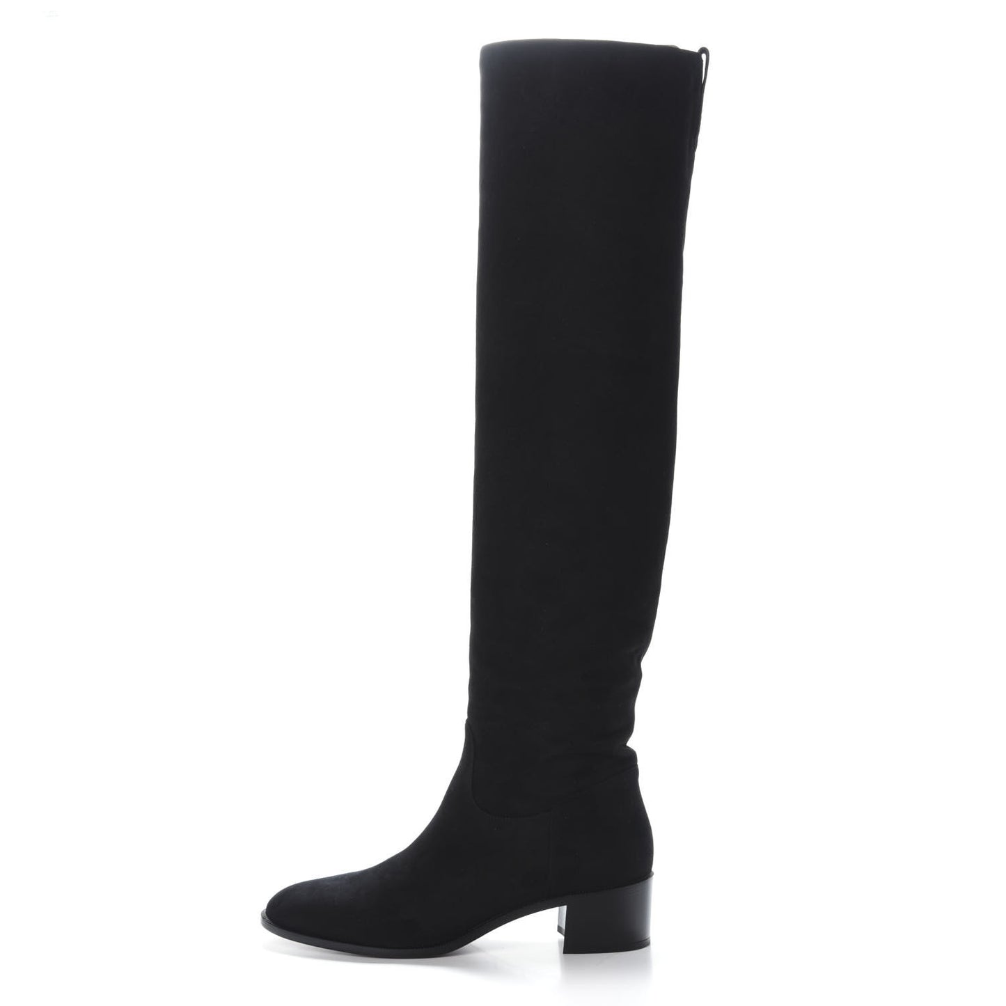 Suede Global Knee High Boots 42 Black