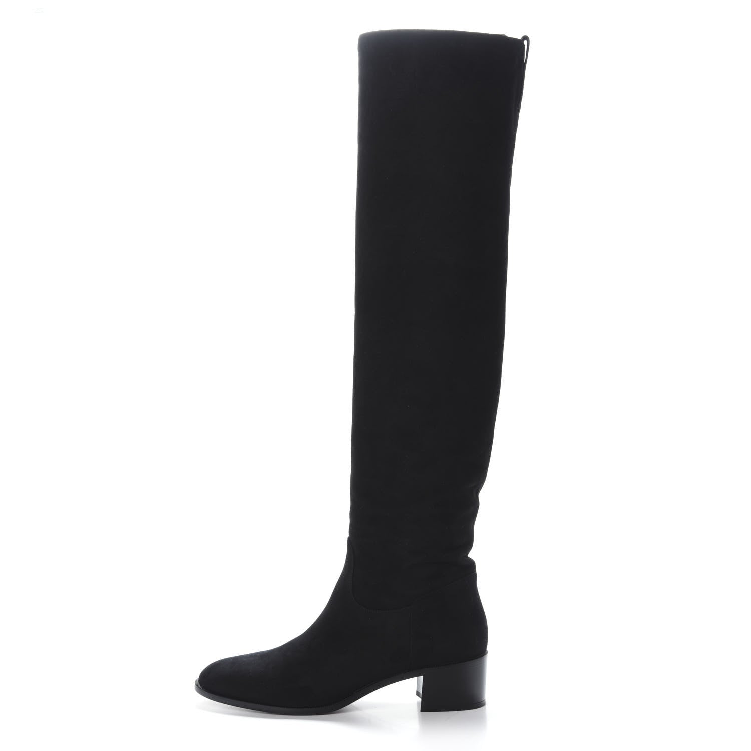 Christian Dior Suede Global Knee High Boots 42 Black 1 of 6