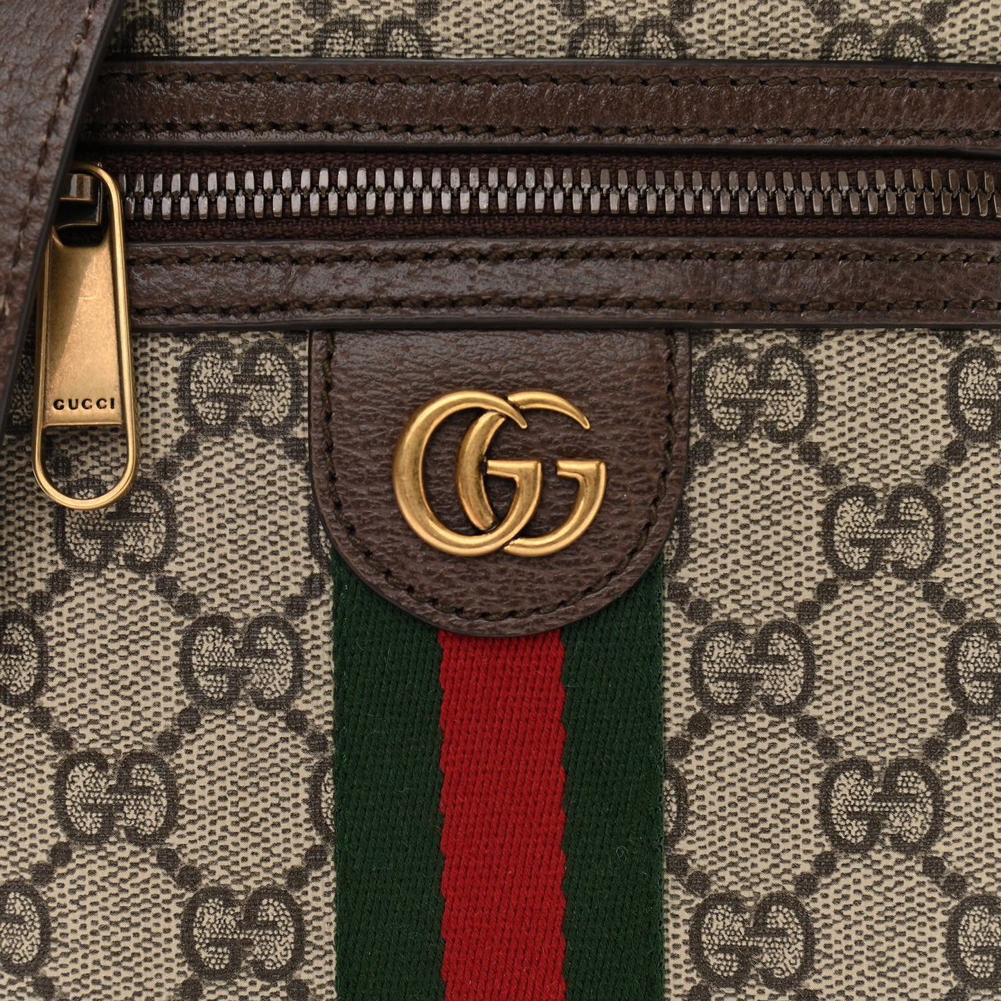 GG Supreme Monogram Web Mini Ophidia Messenger Brown