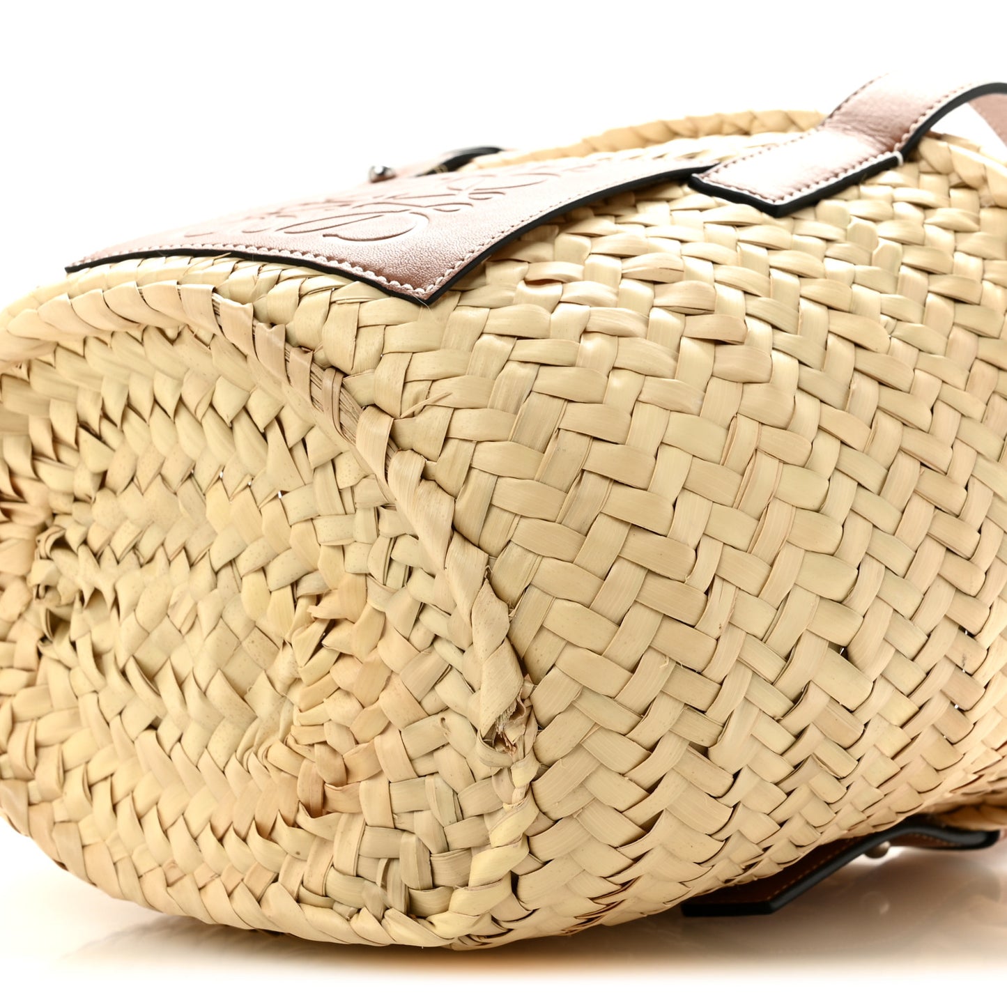 Raffia Small Basket Tote Bag Natural Tan