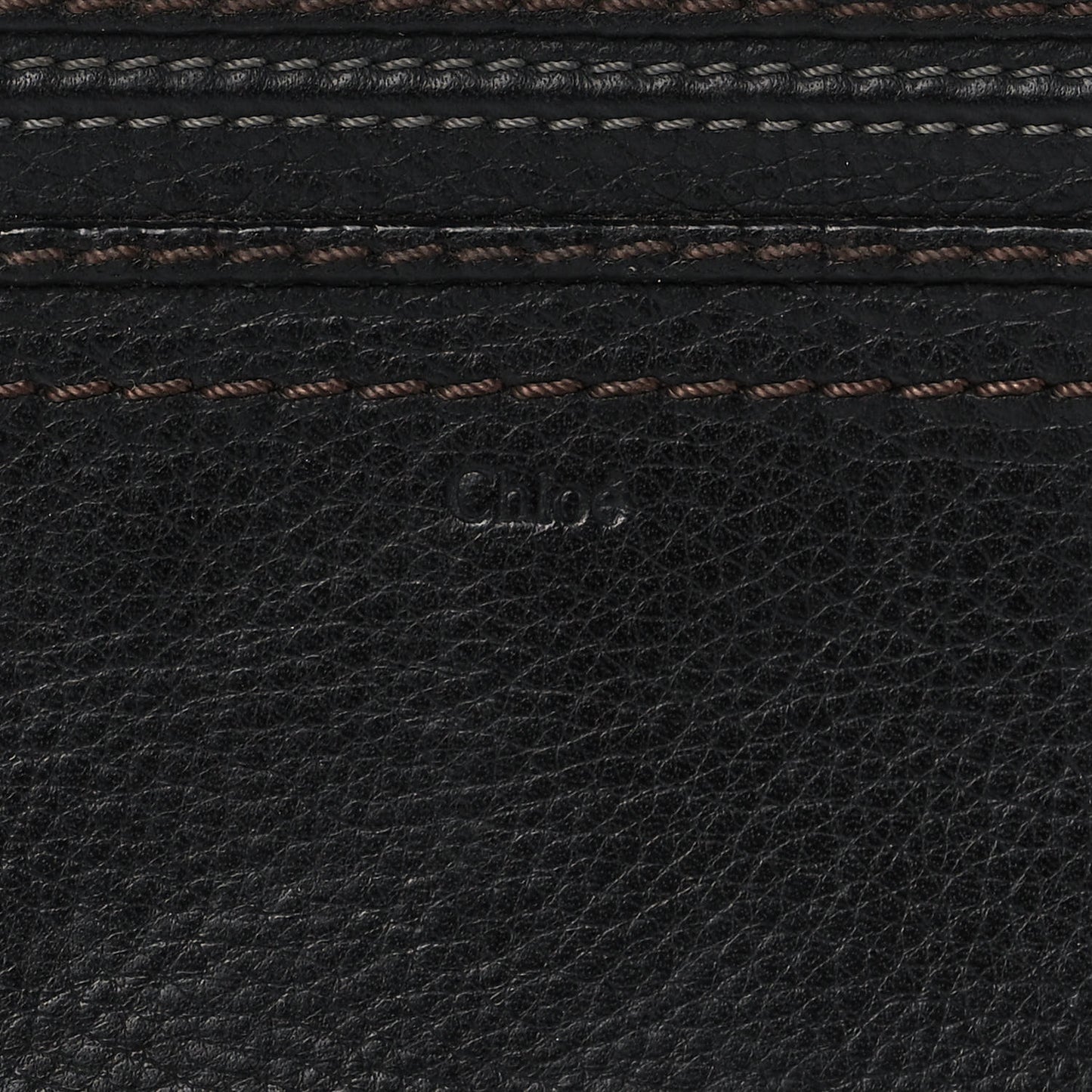 Grained Calfskin Marcie Long Zip Around Wallet Black