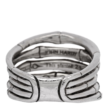 John Hardy Sterling Silver Wide Bamboo Ring 53 6.5 3 of 4