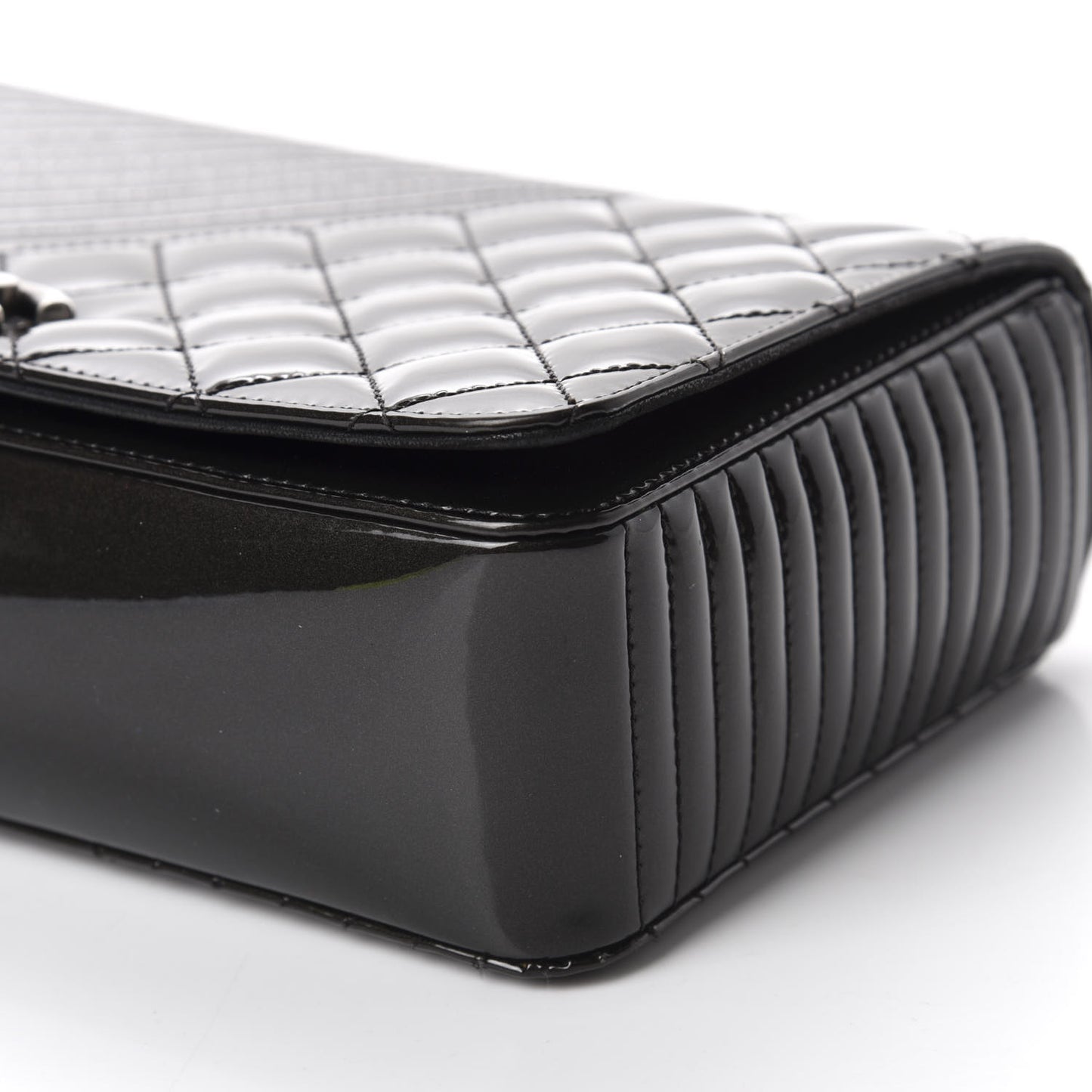 Patent Quilted Medium Coco Boy Flap