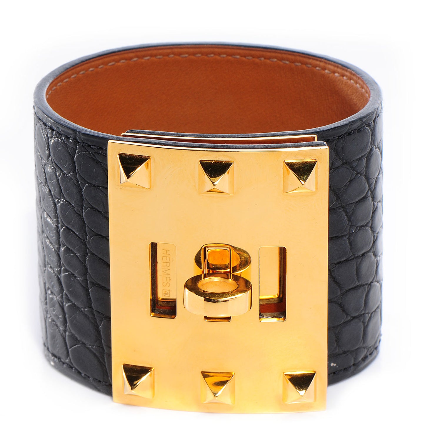Matte Alligator Kelly Dog Extreme Bracelet Black Small