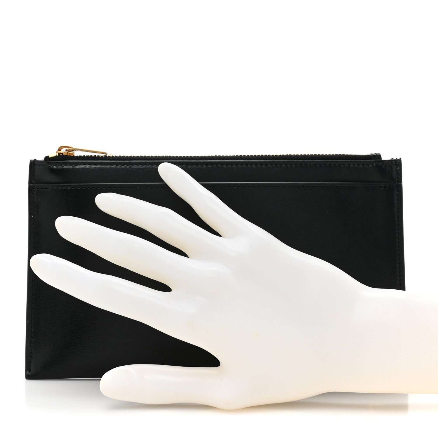 Saint Laurent Smooth Calfskin Monogram Bill Pouch Black 2 of 13